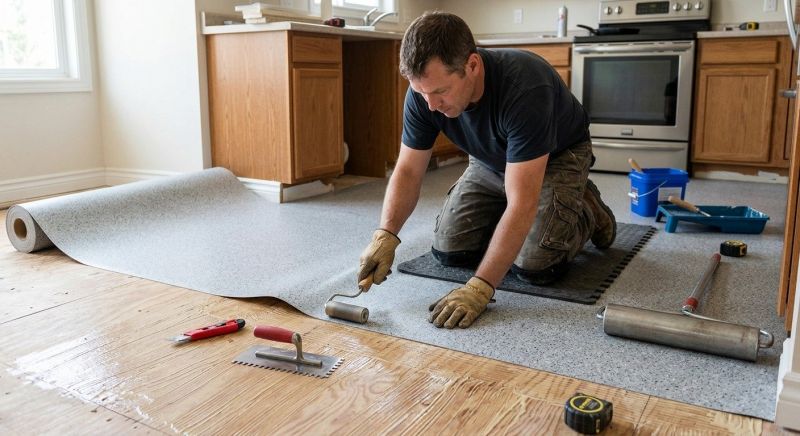 Linoleum Floor Installation in Rockwall, TX
